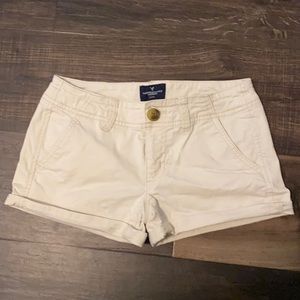 American Eagle “Shortie” Cuffed Chino Shorts 00